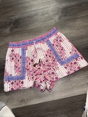 ZARA Quilted Patchwork Embroidered Shorts
